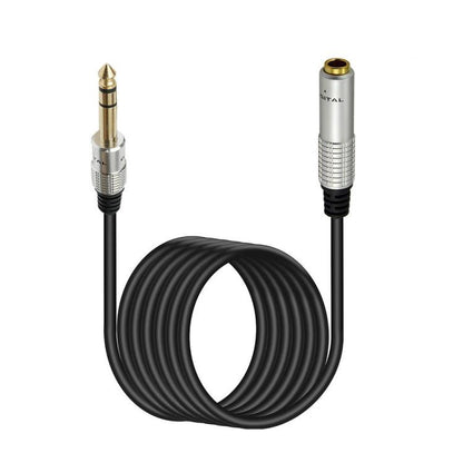 JUNSUNMAY 6.35mm 1/4 inch Male to Female Stereo Headphone Guitar Extension Cable Cord, Length:5m - Aux Cable by JUNSUNMAY | Online Shopping UK | buy2fix