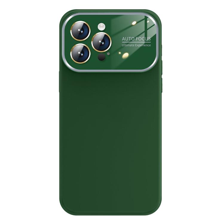 For iPhone 16 Pro Max Kalebol Large Windows Frosted Liquid Silicone Phone Case(Cangling Green) - iPhone 16 Pro Max Cases by Kalebol | Online Shopping UK | buy2fix