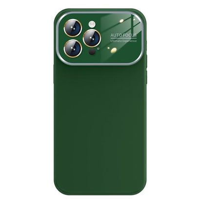 For iPhone 16 Pro Max Kalebol Large Windows Frosted Liquid Silicone Phone Case(Cangling Green) - iPhone 16 Pro Max Cases by Kalebol | Online Shopping UK | buy2fix