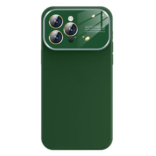 For iPhone 16 Pro Max Kalebol Large Windows Frosted Liquid Silicone Phone Case(Cangling Green) - iPhone 16 Pro Max Cases by Kalebol | Online Shopping UK | buy2fix