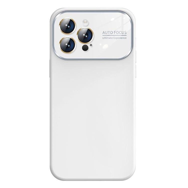 For iPhone 16 Pro Max Kalebol Large Windows Frosted Liquid Silicone Phone Case(Pure White) - iPhone 16 Pro Max Cases by Kalebol | Online Shopping UK | buy2fix