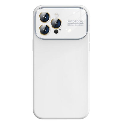 For iPhone 16 Pro Max Kalebol Large Windows Frosted Liquid Silicone Phone Case(Pure White) - iPhone 16 Pro Max Cases by Kalebol | Online Shopping UK | buy2fix