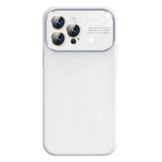 For iPhone 16 Pro Max Kalebol Large Windows Frosted Liquid Silicone Phone Case(Pure White) - iPhone 16 Pro Max Cases by Kalebol | Online Shopping UK | buy2fix