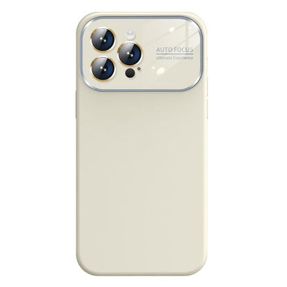 For iPhone 16 Pro Max Kalebol Large Windows Frosted Liquid Silicone Phone Case(Antique White) - iPhone 16 Pro Max Cases by Kalebol | Online Shopping UK | buy2fix