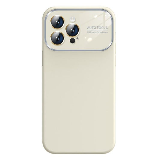 For iPhone 16 Pro Max Kalebol Large Windows Frosted Liquid Silicone Phone Case(Antique White) - iPhone 16 Pro Max Cases by Kalebol | Online Shopping UK | buy2fix