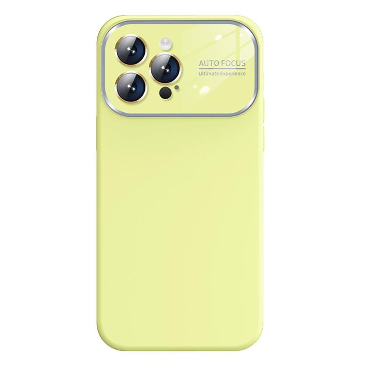 For iPhone 16 Pro Max Kalebol Large Windows Frosted Liquid Silicone Phone Case(Cream) - iPhone 16 Pro Max Cases by Kalebol | Online Shopping UK | buy2fix
