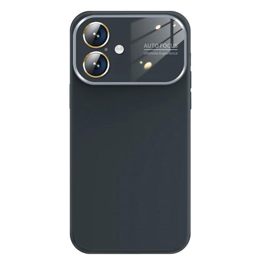 For iPhone 16 Kalebol Large Windows Frosted Liquid Silicone Phone Case(Graphite Gray) - iPhone 16 Cases by Kalebol | Online Shopping UK | buy2fix