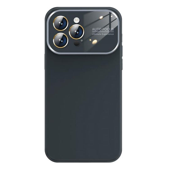 For iPhone 13 Pro Max Kalebol Large Windows Frosted Liquid Silicone Phone Case(Graphite Gray)