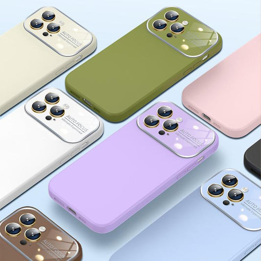 For iPhone 16 Pro Kalebol Large Windows Frosted Liquid Silicone Phone Case(Lilac) - iPhone 16 Pro Cases by Kalebol | Online Shopping UK | buy2fix