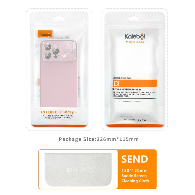 For iPhone 16 Kalebol Large Windows Frosted Liquid Silicone Phone Case(Black) - iPhone 16 Cases by Kalebol | Online Shopping UK | buy2fix
