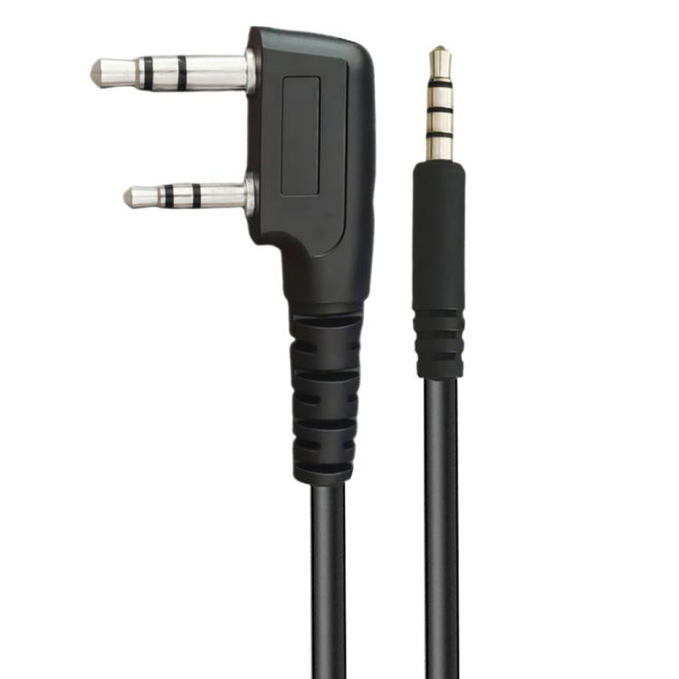 JUNSUNMAY Walkie Talkies Headset Radio Earpiece Adapter Cable, Length: 25cm, Interface:2 Pin to Male 3.5mm - Other Accessories by JUNSUNMAY | Online Shopping UK | buy2fix