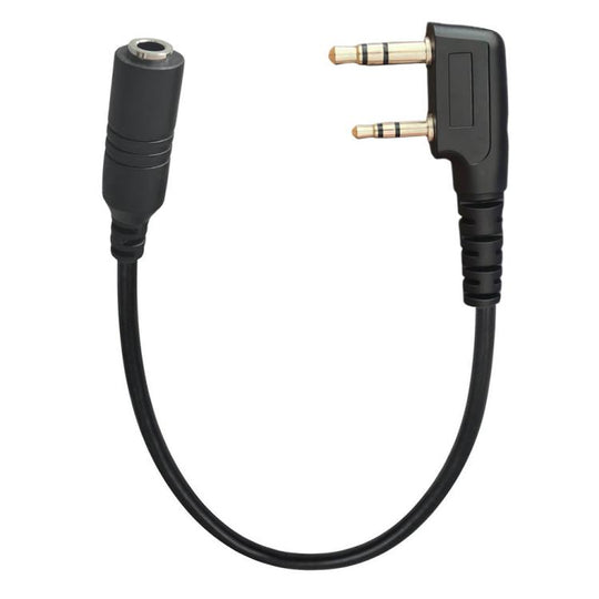 JUNSUNMAY Walkie Talkies Headset Radio Earpiece Adapter Cable, Length: 25cm, Interface:2 Pin to Female 3.5mm