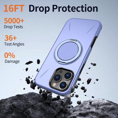 For iPhone 16 Pro Kalebol Magnetic MagSafe Rotation Holder PC Phone Case(Lilac) - iPhone 16 Pro Cases by Kalebol | Online Shopping UK | buy2fix
