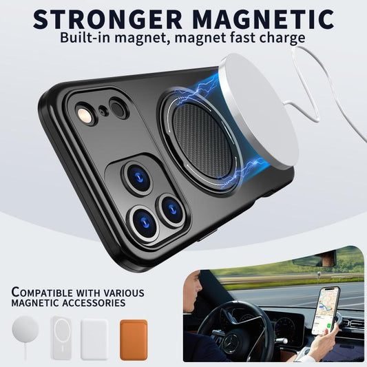 For iPhone 17 Pro Max Kalebol Magnetic MagSafe Rotation Holder PC Phone Case(Black) - iPhone 17 Pro Max Cases by Kalebol | Online Shopping UK | buy2fix