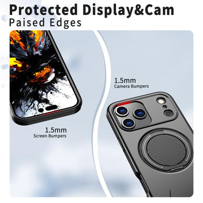 For iPhone 17 Pro Max Kalebol Magnetic MagSafe Rotation Holder PC Phone Case(Black) - iPhone 17 Pro Max Cases by Kalebol | Online Shopping UK | buy2fix