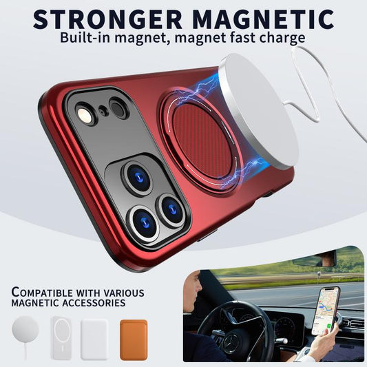 For iPhone 17 Pro Max Kalebol Magnetic MagSafe Rotation Holder PC Phone Case(Red) - iPhone 17 Pro Max Cases by Kalebol | Online Shopping UK | buy2fix