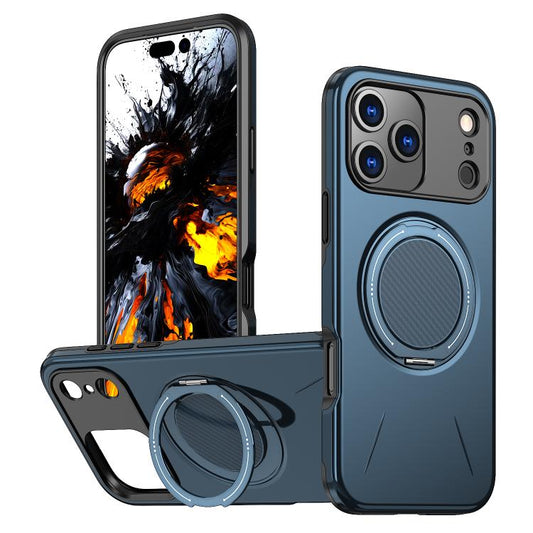 For iPhone 17 Pro Max Kalebol Magnetic MagSafe Rotation Holder PC Phone Case(Blue) - iPhone 17 Pro Max Cases by Kalebol | Online Shopping UK | buy2fix