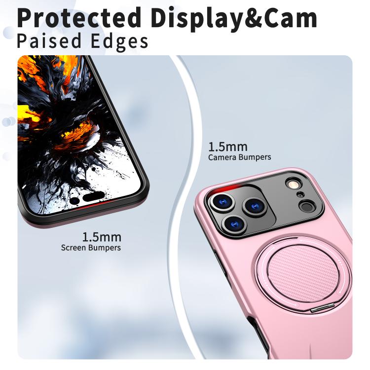 For iPhone 17 Pro Max Kalebol Magnetic MagSafe Rotation Holder PC Phone Case(Pink) - iPhone 17 Pro Max Cases by Kalebol | Online Shopping UK | buy2fix