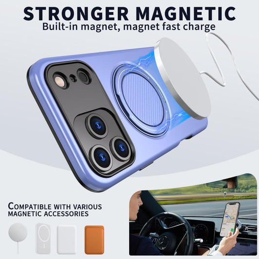For iPhone 17 Pro Max Kalebol Magnetic MagSafe Rotation Holder PC Phone Case(Lilac) - iPhone 17 Pro Max Cases by Kalebol | Online Shopping UK | buy2fix