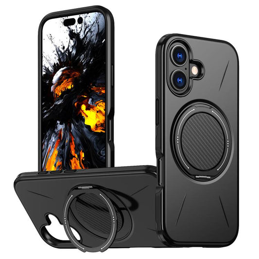 For iPhone 17 Kalebol Magnetic MagSafe Rotation Holder PC Phone Case(Black) - iPhone 17 Cases by Kalebol | Online Shopping UK | buy2fix