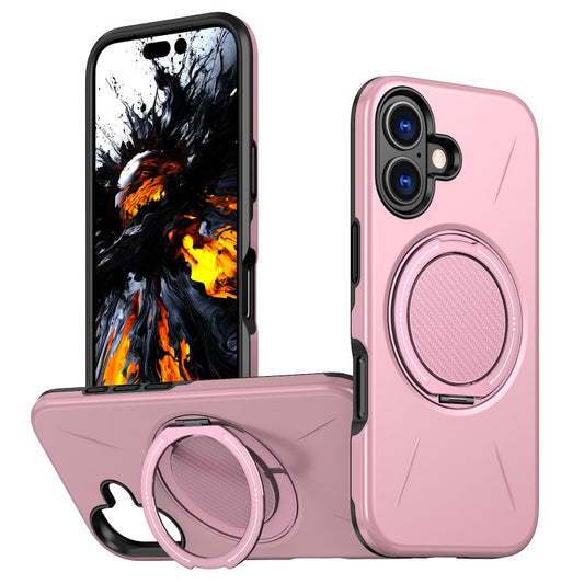 For iPhone 17 Kalebol Magnetic MagSafe Rotation Holder PC Phone Case(Pink) - iPhone 17 Cases by Kalebol | Online Shopping UK | buy2fix