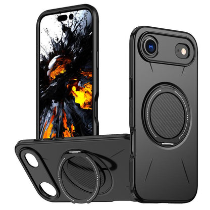 For iPhone 17 Air Kalebol Magnetic MagSafe Rotation Holder PC Phone Case(Black) - iPhone 17 Air Cases by Kalebol | Online Shopping UK | buy2fix