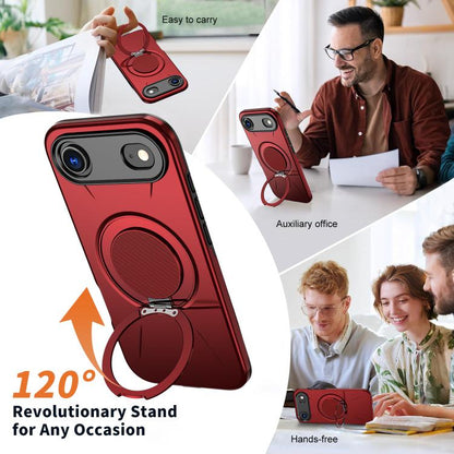 For iPhone Air Kalebol Magnetic MagSafe Rotation Holder PC Phone Case(Red) - iPhone Air Cases by Kalebol | Online Shopping UK | buy2fix