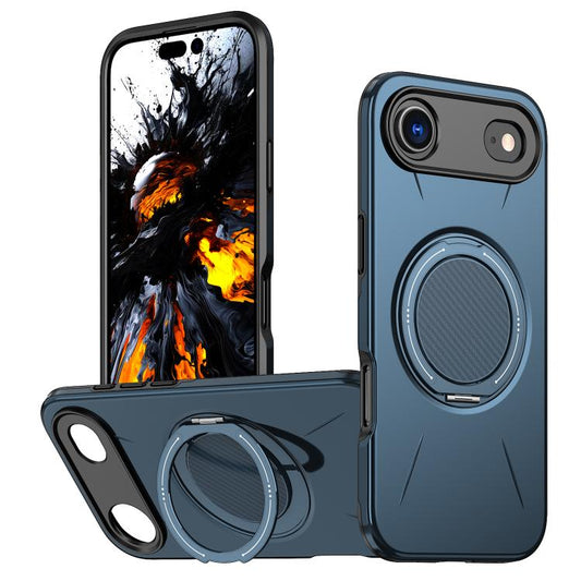 For iPhone 17 Air Kalebol Magnetic MagSafe Rotation Holder PC Phone Case(Blue) - iPhone 17 Air Cases by Kalebol | Online Shopping UK | buy2fix