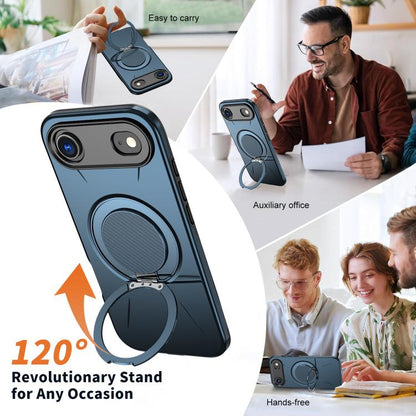 For iPhone 17 Air Kalebol Magnetic MagSafe Rotation Holder PC Phone Case(Blue) - iPhone 17 Air Cases by Kalebol | Online Shopping UK | buy2fix