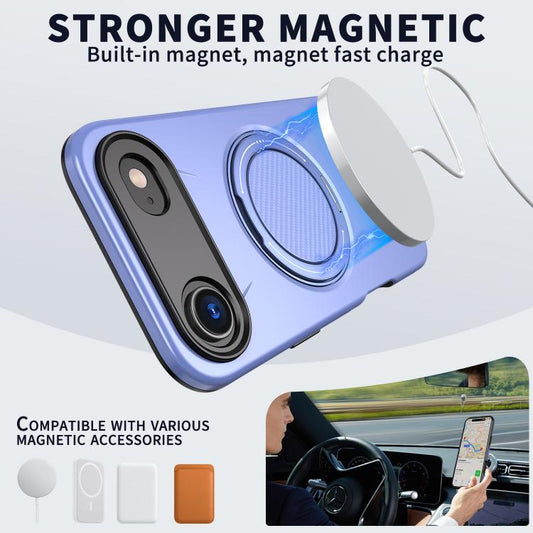 For iPhone 17 Air Kalebol Magnetic MagSafe Rotation Holder PC Phone Case(Lilac) - iPhone 17 Air Cases by Kalebol | Online Shopping UK | buy2fix