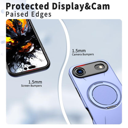 For iPhone 17 Air Kalebol Magnetic MagSafe Rotation Holder PC Phone Case(Lilac) - iPhone 17 Air Cases by Kalebol | Online Shopping UK | buy2fix