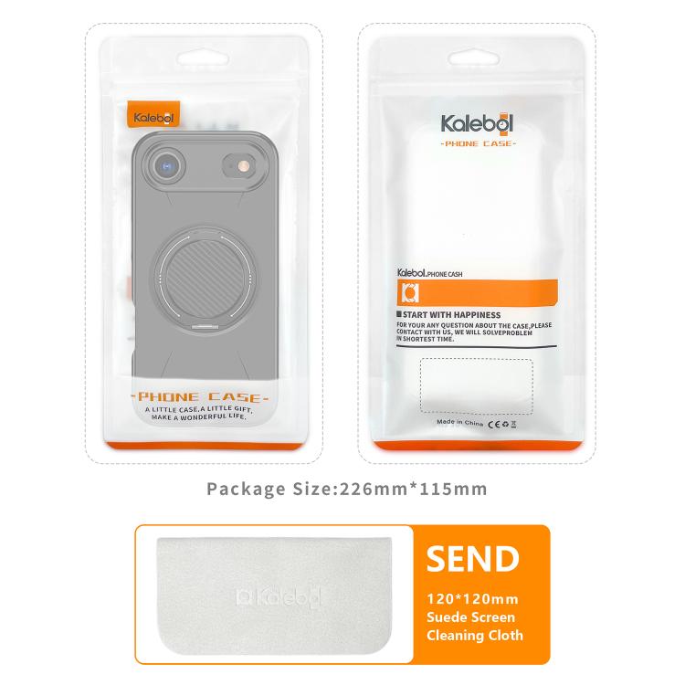 For iPhone 17 Air Kalebol Magnetic MagSafe Rotation Holder PC Phone Case(Grey Green) - iPhone 17 Air Cases by Kalebol | Online Shopping UK | buy2fix