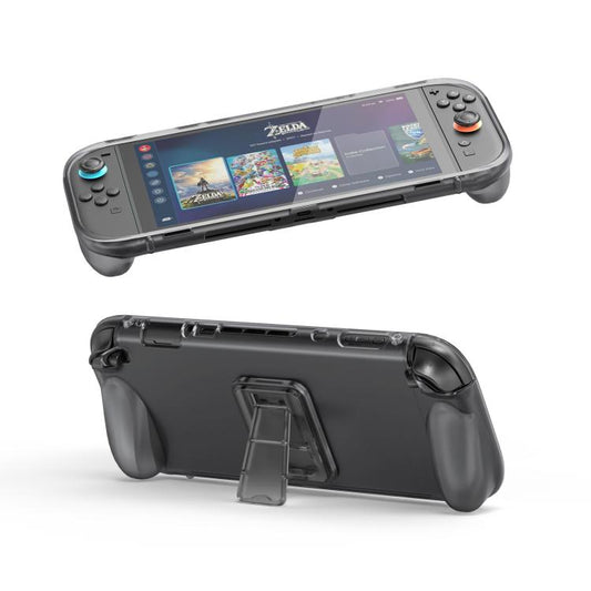 For Nintendo Switch 2 Game Game Console TPU Protective Case with Back Support(Black) - Cases by buy2fix | Online Shopping UK | buy2fix
