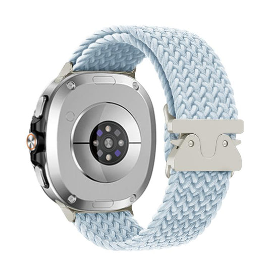 For Samsung Galaxy Watch8 / Watch8 Classic Parachute Buckle Braided Nylon Watch Band(Misty Blue) - Watch Bands by buy2fix | Online Shopping UK | buy2fix