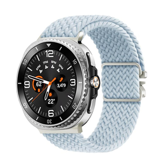 For Samsung Galaxy Watch8 / Watch8 Classic Parachute Buckle Braided Nylon Watch Band(Misty Blue) - Watch Bands by buy2fix | Online Shopping UK | buy2fix