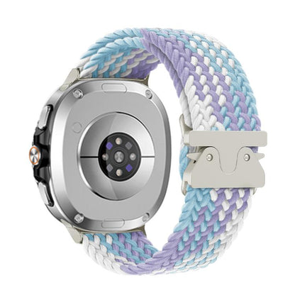 For Samsung Galaxy Watch8 / Watch8 Classic Parachute Buckle Braided Nylon Watch Band(Violet) - Watch Bands by buy2fix | Online Shopping UK | buy2fix