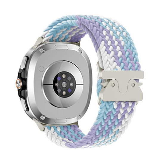 For Samsung Galaxy Watch8 / Watch8 Classic Parachute Buckle Braided Nylon Watch Band(Violet) - Watch Bands by buy2fix | Online Shopping UK | buy2fix