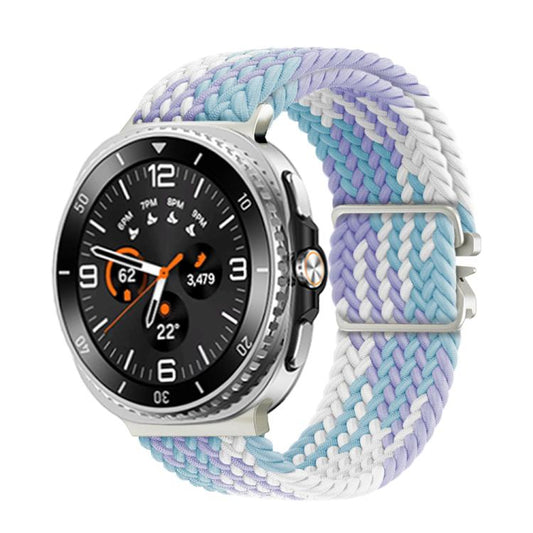 For Samsung Galaxy Watch8 / Watch8 Classic Parachute Buckle Braided Nylon Watch Band(Violet) - Watch Bands by buy2fix | Online Shopping UK | buy2fix