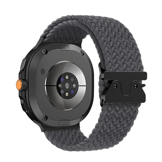 For Samsung Galaxy Watch8 / Watch8 Classic Parachute Buckle Braided Nylon Watch Band(Space Gray) - Watch Bands by buy2fix | Online Shopping UK | buy2fix