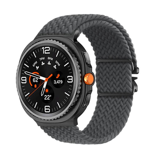 For Samsung Galaxy Watch8 / Watch8 Classic Parachute Buckle Braided Nylon Watch Band(Space Gray) - Watch Bands by buy2fix | Online Shopping UK | buy2fix