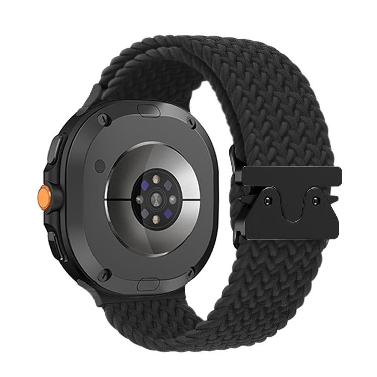 For Samsung Galaxy Watch8 / Watch8 Classic Parachute Buckle Braided Nylon Watch Band(Black) - Watch Bands by buy2fix | Online Shopping UK | buy2fix