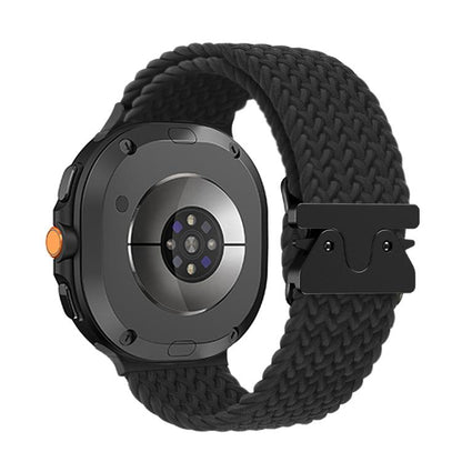 For Samsung Galaxy Watch8 / Watch8 Classic Parachute Buckle Braided Nylon Watch Band(Black) - Watch Bands by buy2fix | Online Shopping UK | buy2fix