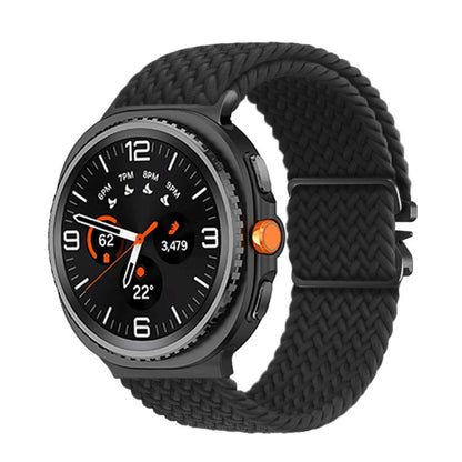 For Samsung Galaxy Watch8 / Watch8 Classic Parachute Buckle Braided Nylon Watch Band(Black) - Watch Bands by buy2fix | Online Shopping UK | buy2fix