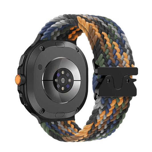For Samsung Galaxy Watch8 / Watch8 Classic Parachute Buckle Braided Nylon Watch Band(Camouflage Colorful) - Watch Bands by buy2fix | Online Shopping UK | buy2fix
