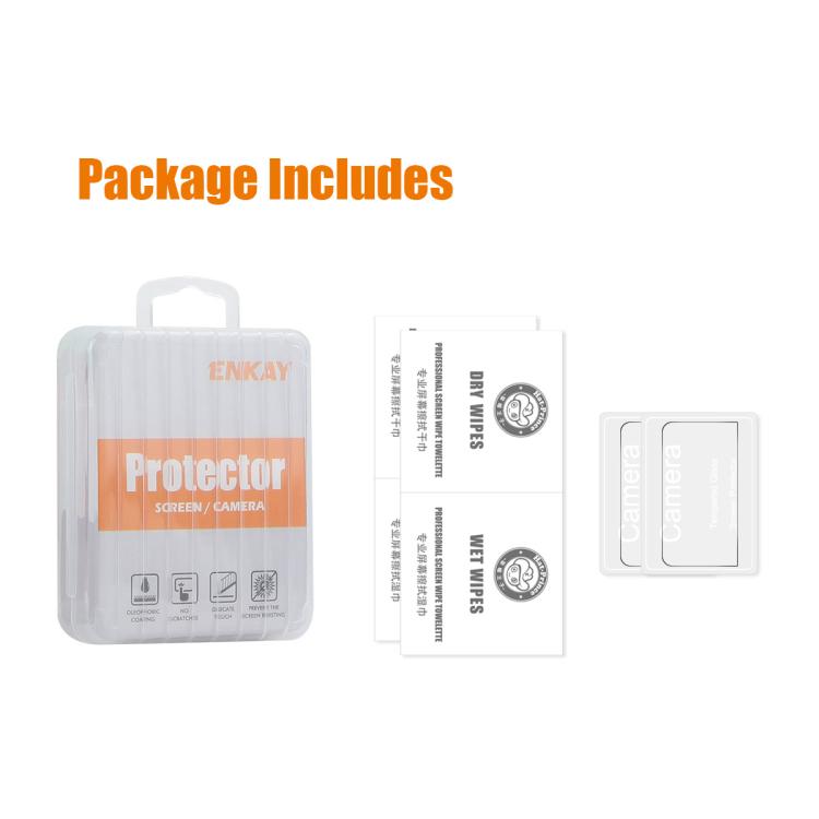 For DJI Osmo 360 2pcs ENKAY Hat-Prince 0.2mm 9H Tempered Glass Screen Protector Watch Film - Protective Film & Stickers by ENKAY | Online Shopping UK | buy2fix