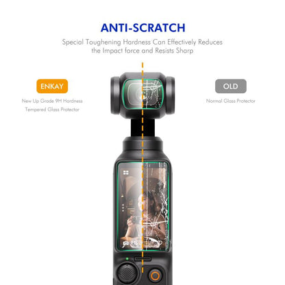 For DJI Osmo Pocket 3 2pcs ENKAY Hat-Prince 0.2mm 9H Tempered Glass Screen Protector Watch Film - Protective Film & Stickers by ENKAY | Online Shopping UK | buy2fix