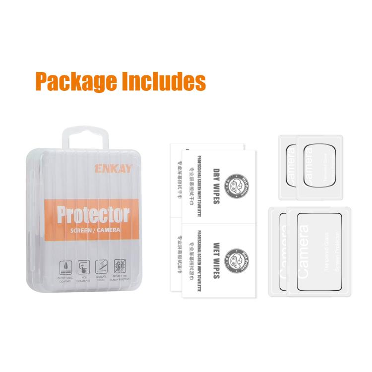 For DJI Osmo Pocket 3 2pcs ENKAY Hat-Prince 0.2mm 9H Tempered Glass Screen Protector Watch Film - Protective Film & Stickers by ENKAY | Online Shopping UK | buy2fix