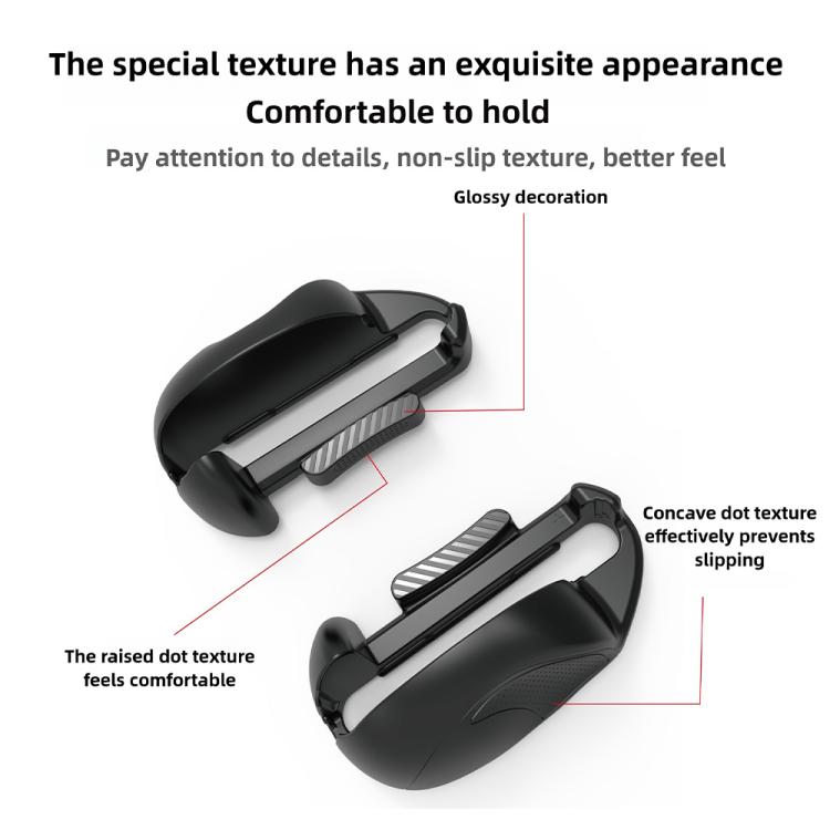 For Nintendo Switch 2  PGTECH Mini Portable Mouse with Left and Right Gaming Hand Controllers(Black) - Gamepads by buy2fix | Online Shopping UK | buy2fix