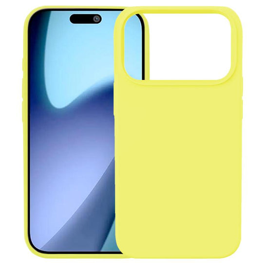 For iPhone 18 Pro / 17 Pro Kalebol Solid Color Simple All-inclusive Liquid Silicone Phone Case(Yellow)