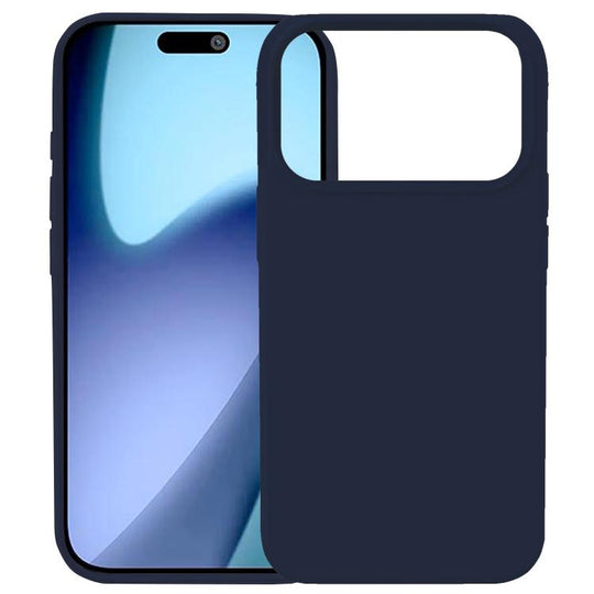 For iPhone 18 Pro / 17 Pro Kalebol Solid Color Simple All-inclusive Liquid Silicone Phone Case(Midnight Blue)